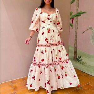 farm rio green morada boa guipure dress Farm Rio